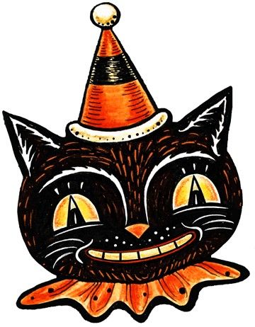 Blue Sky Halloween crescent moon witch ceramic tea light holder, front view
