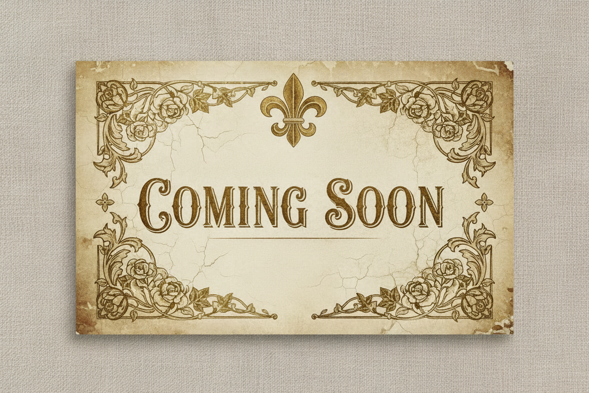 Vintage Coming Soon Sign