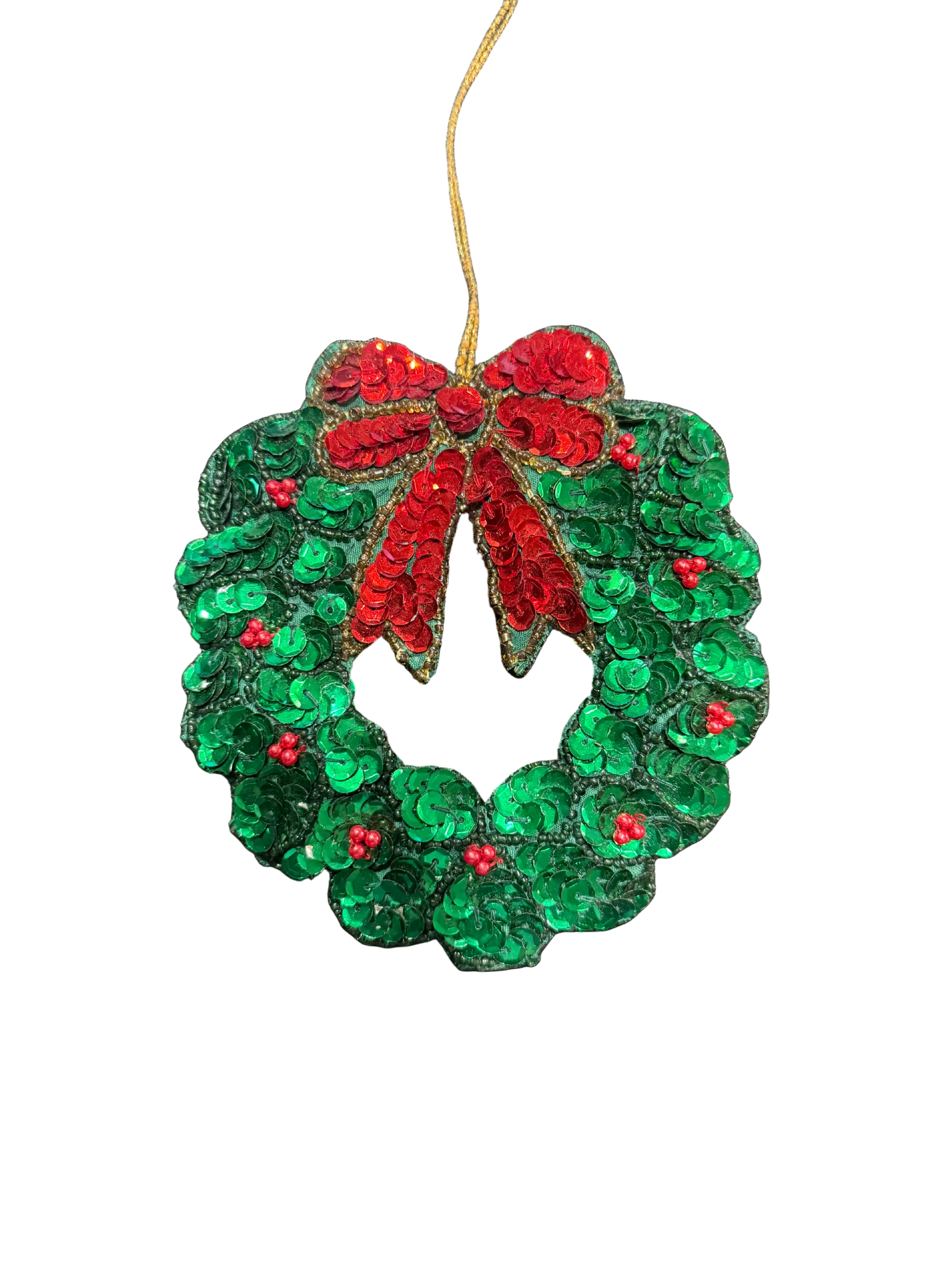 Vintage Handmade Christmas Wreath Ornaments