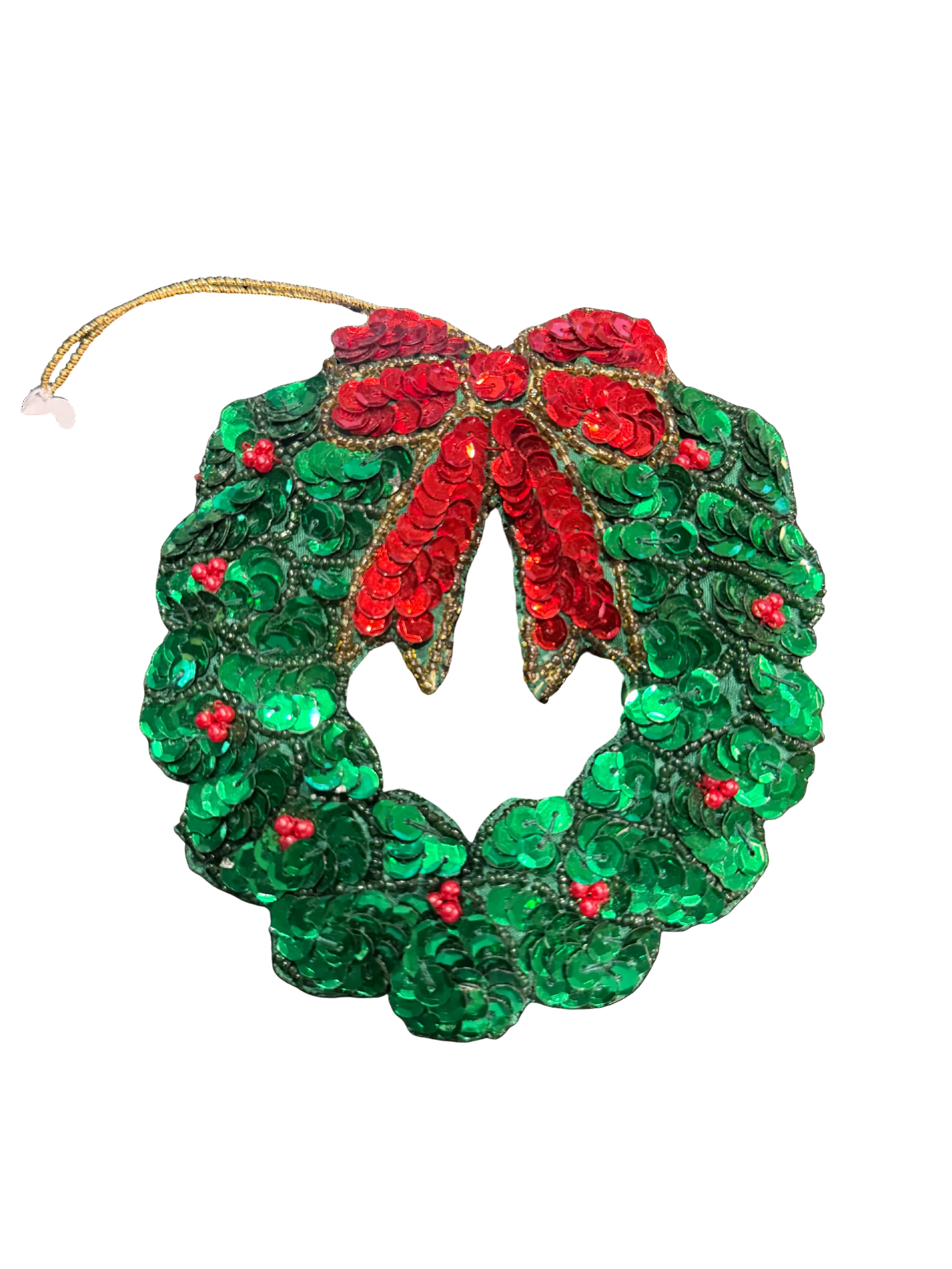 Vintage Handmade Christmas Wreath Ornaments