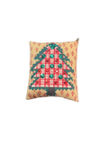 Vintage Handmade Christmas Tree Ornament | Plaid Sequin Fabric Holiday Ornament