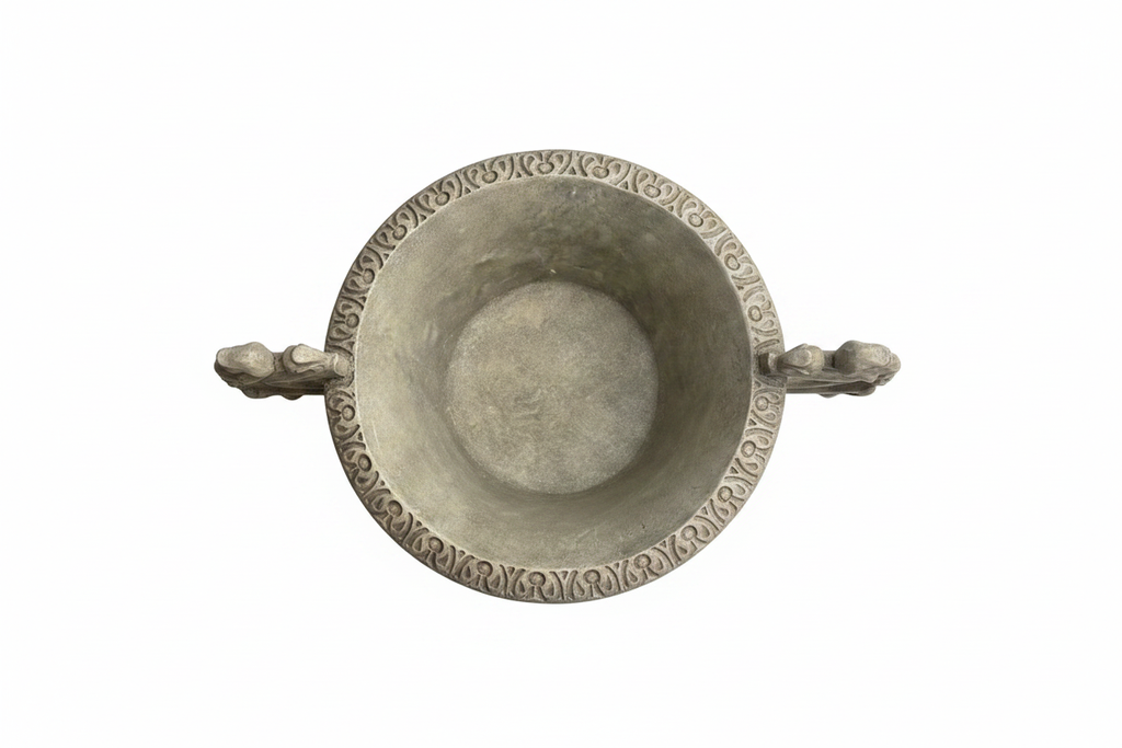 Bowl overhead white background