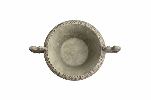 Bowl overhead white background